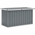 FIRBNUS Große Garten-Aufbewahrungsbox 129x67x65 cm, verzinkter Stahl, wetterfest mit Klappdeckel