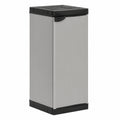 Multifunktionaler Gartenschrank Grau/Schwarz 35x40x85cm für Innen und Außen