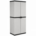 Moderner Gartenschrank mit 3 Ablagen, wetterfest, 68 x 40 x 168 cm, vielseitig einsetzbar