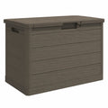 Wetterfeste Kissenbox aus Polypropylen für Garten und Terrasse, 77,5 x 44,5 x 53 cm, Braun