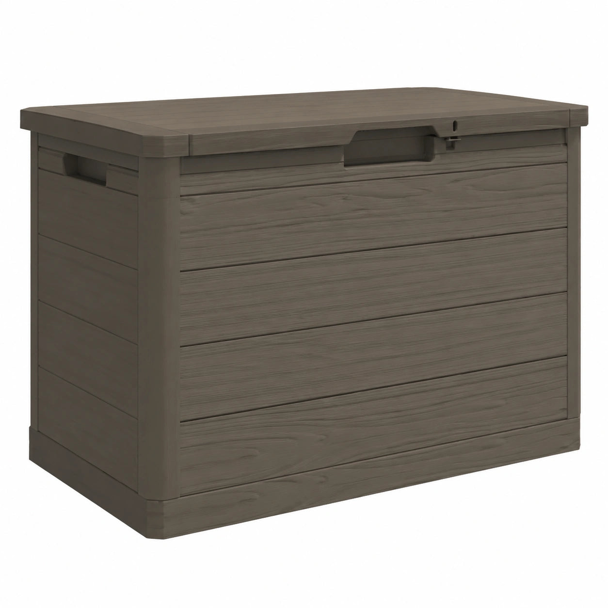 Wetterfeste Kissenbox aus Polypropylen für Garten und Terrasse, 77,5 x 44,5 x 53 cm, Braun