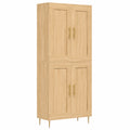 Multifunktionaler Schrank aus Sonoma-Eiche und Metall, 69,5x34x180cm, für Flur und Wohnzimmer