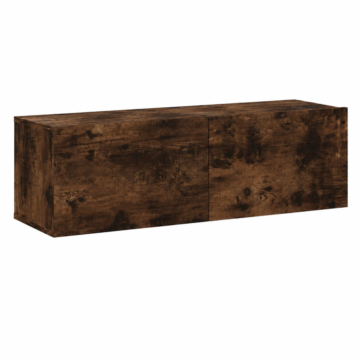 Moderner TV-Schrank aus Holzwerkstoff in Räuchereiche 100x30x30cm, Industriestil