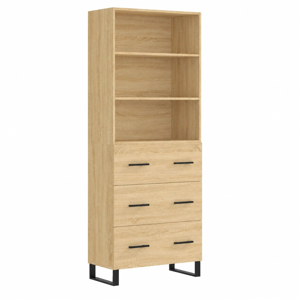 Vielseitiger Schrank aus Sonoma-Eiche, 69,5x34x180cm, für Wohn-, Schlaf- und Gartenbereich