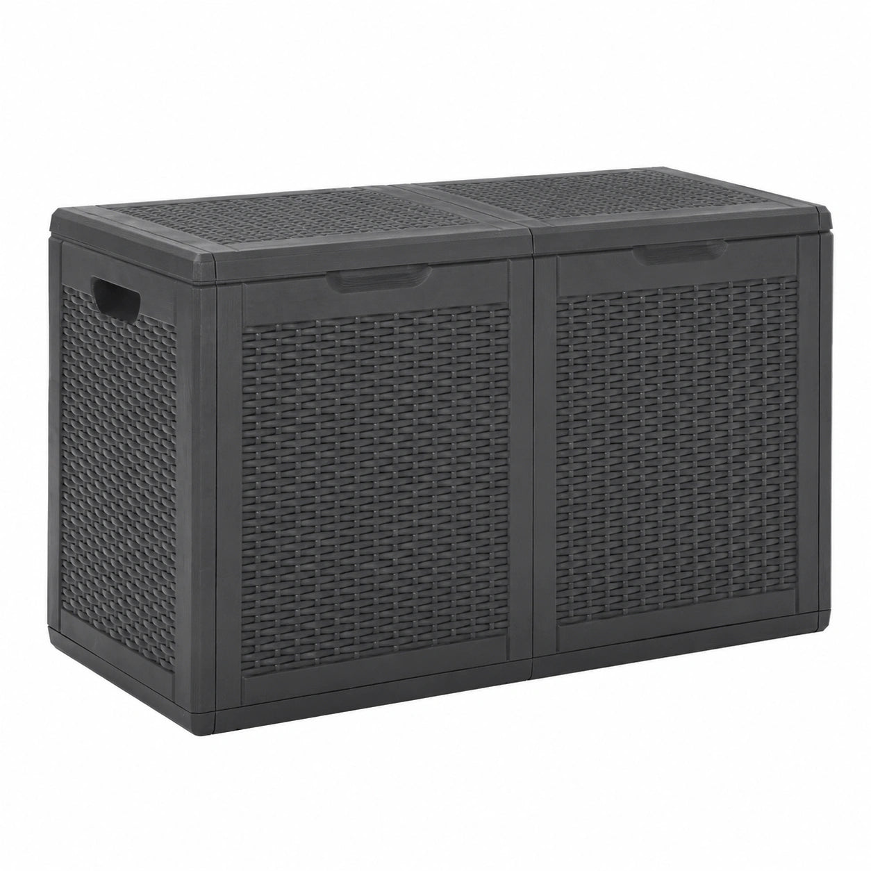 Wetterfeste Gartenbox Schwarz 80,5 x 44,5 x 51 cm – Vielseitiger Aufbewahrungsschrank für Balkon und Terrasse
