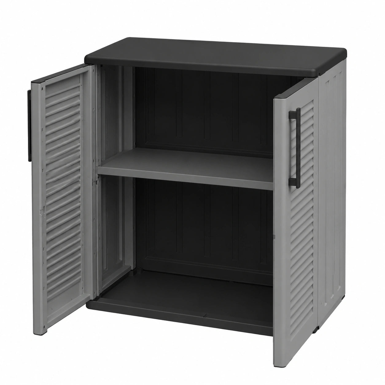 Wetterfester Kunststoff-Gartenschrank für Balkon und Terrasse