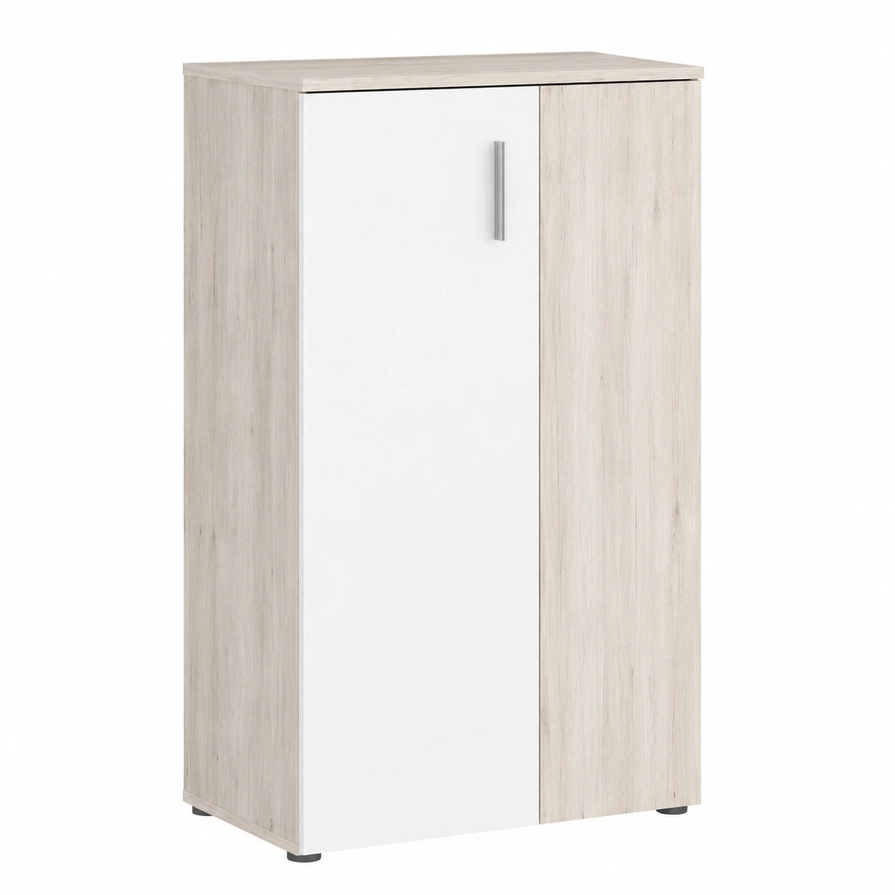 FORTE Schuhe Schrank, 2-türiger Flurschrank, Sandeiche Dekor, 70x120x34 cm