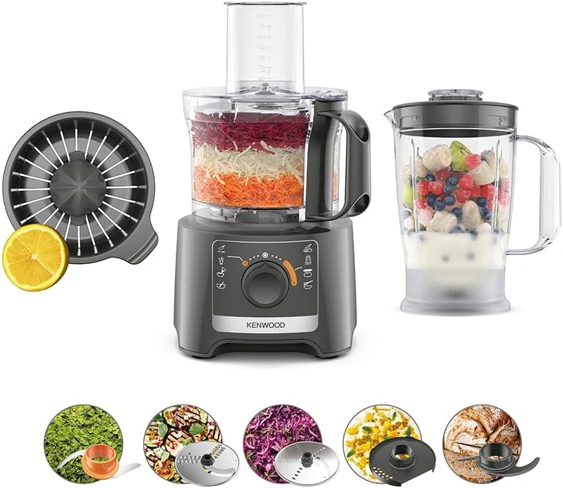 Wyciskarka do soku Kenwood MultiPro FDP31.360GY, 1,2 l, kolor szary