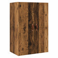 Rustikaler Wandschrank aus recyceltem Holz, 70 x 35 x 90 cm, 2 Türen, modernes Design für Wohnzimmer, Schlafzimmer und Büro