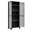 ARKEM Wetterfester Kunststoffschrank für Garten und Terrasse 68x39x171,5 cm