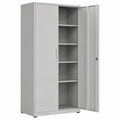 Metall-Aktenschrank mit verstellbaren Regalen, 180x80x40 cm, grau-weiß, für Büro und Werkstatt