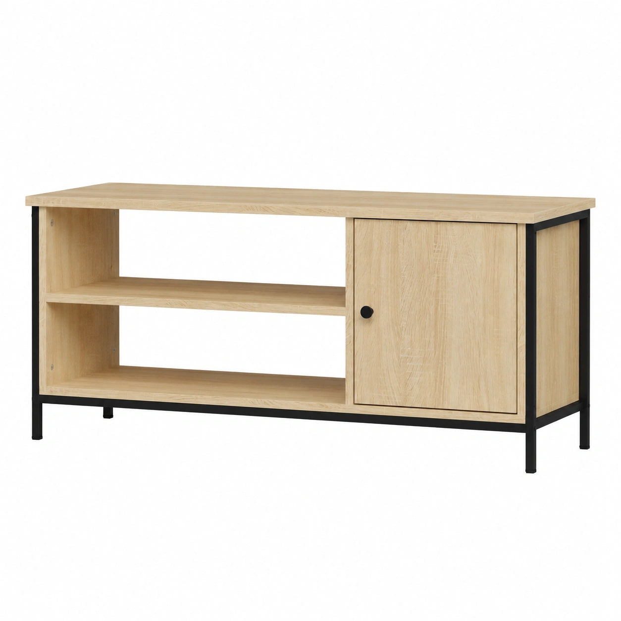 Moderner TV-Schrank im Industrie-Design, Sonoma-Eiche, 100x40x45cm, ideal für Wohnzimmer