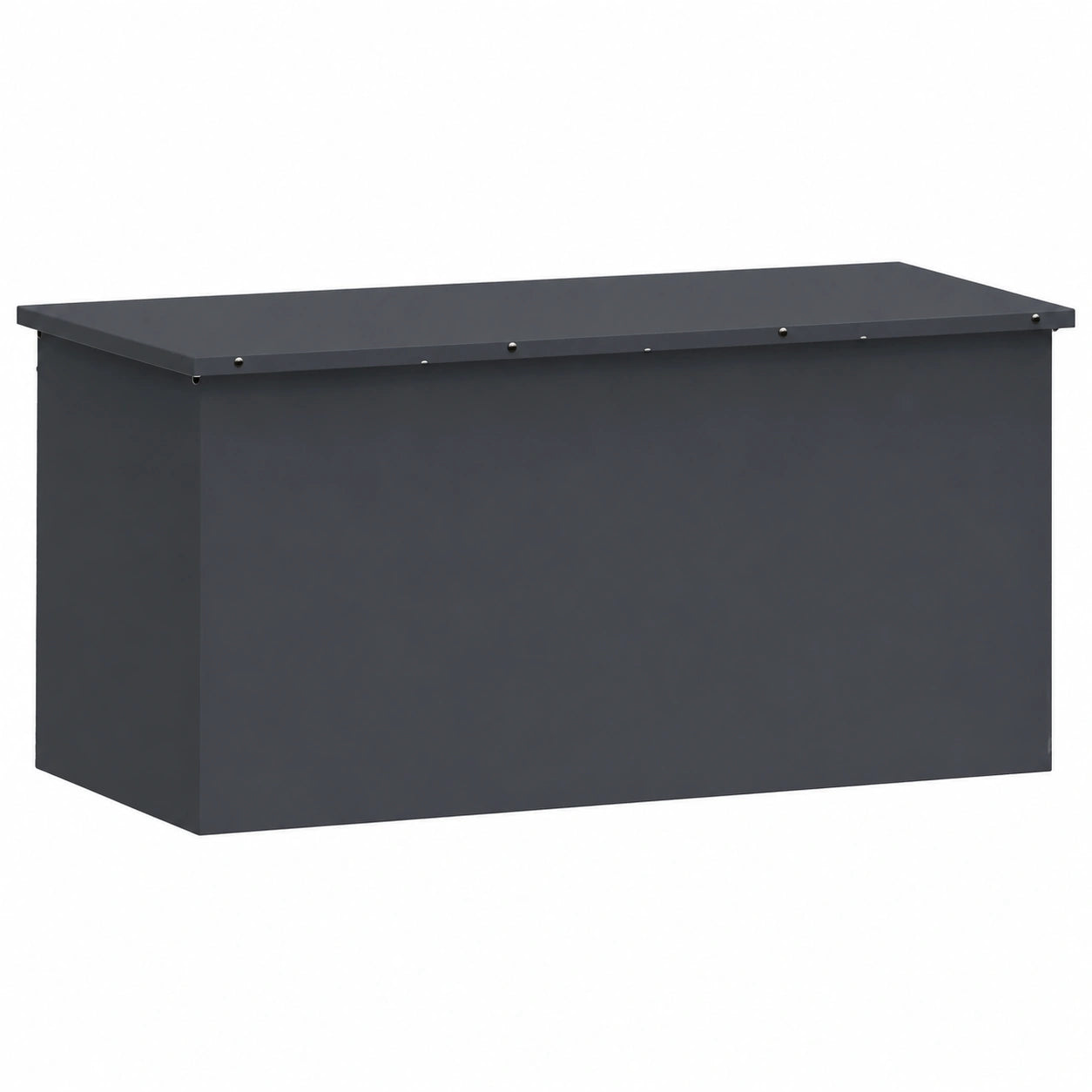 Wasserdichte Metall Gartenbox 200L - Outdoor Lagerbox mit Schräge für Terrasse & Balkon, Robuste Stahlausführung Anthrazit, 100x50,5x50 cm