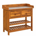 Hochwertiger Gartenschrank aus Akazienholz, 78x36,5x78 cm, optimal für Balkone