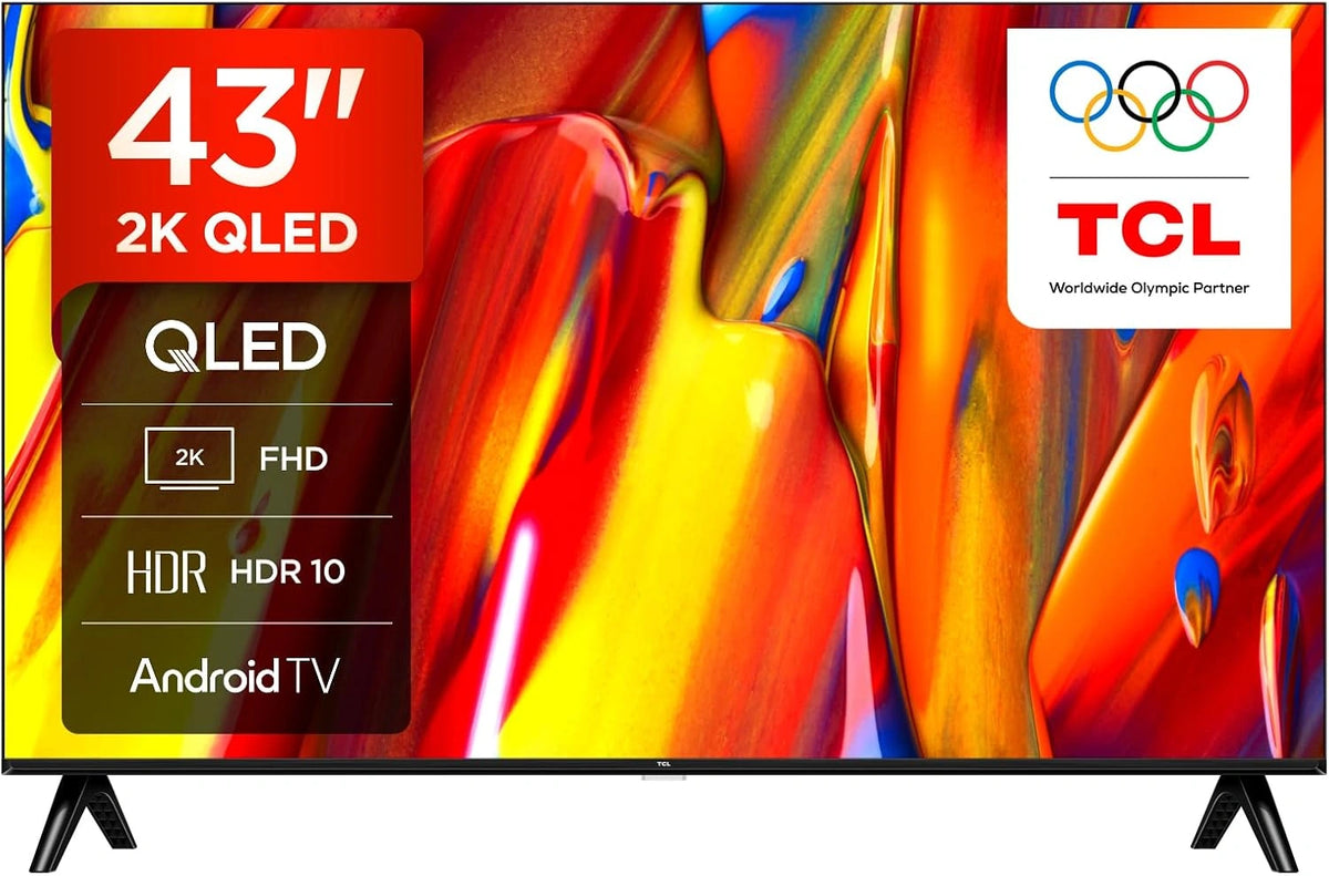 Telewizor TCL 43V5C, kolor czerwony