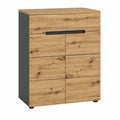 Moderner Schuhschrank aus Eiche und Grau, 80 cm breit