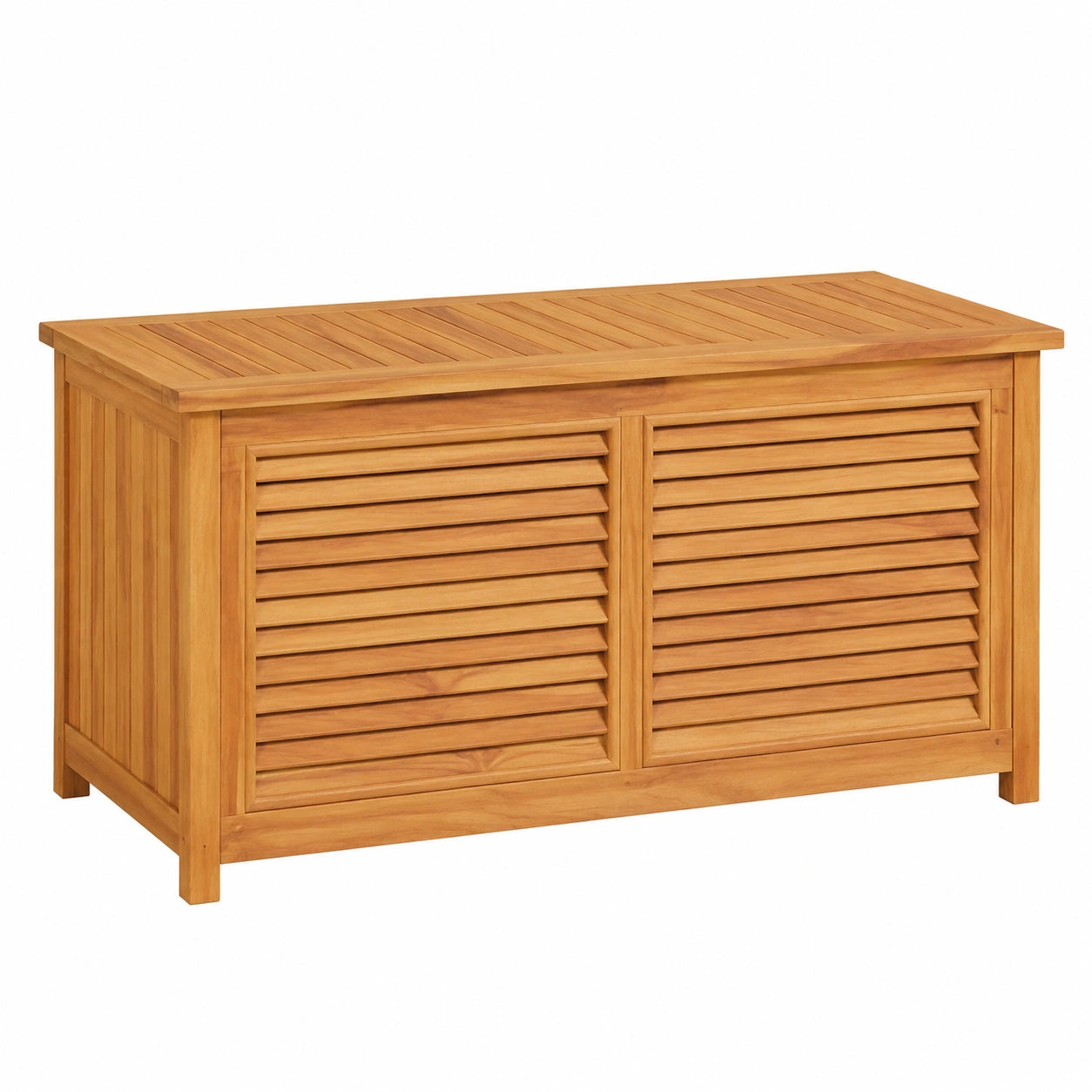 Teakholz Garten Aufbewahrungsbox 114x50x58 cm mit Beutel