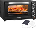 Piec do pizzy Steinborg, 2000 W, 60 l, programator czasowy, termoobieg, kolor szary i czarny