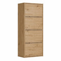 Allzweckschrank mit 4 Türen, Eiche Artisan, für Wohnzimmer, Büro und Schlafzimmer, 40x50x119 cm