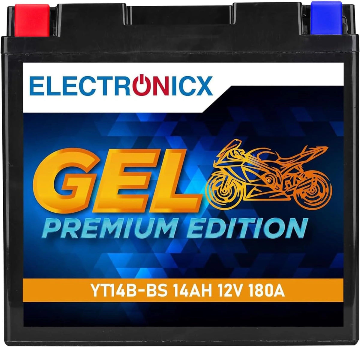 Akumulator Electronicx GEL YT14B-BS, 14 Ah, 12 V, kolor czarny i niebieski