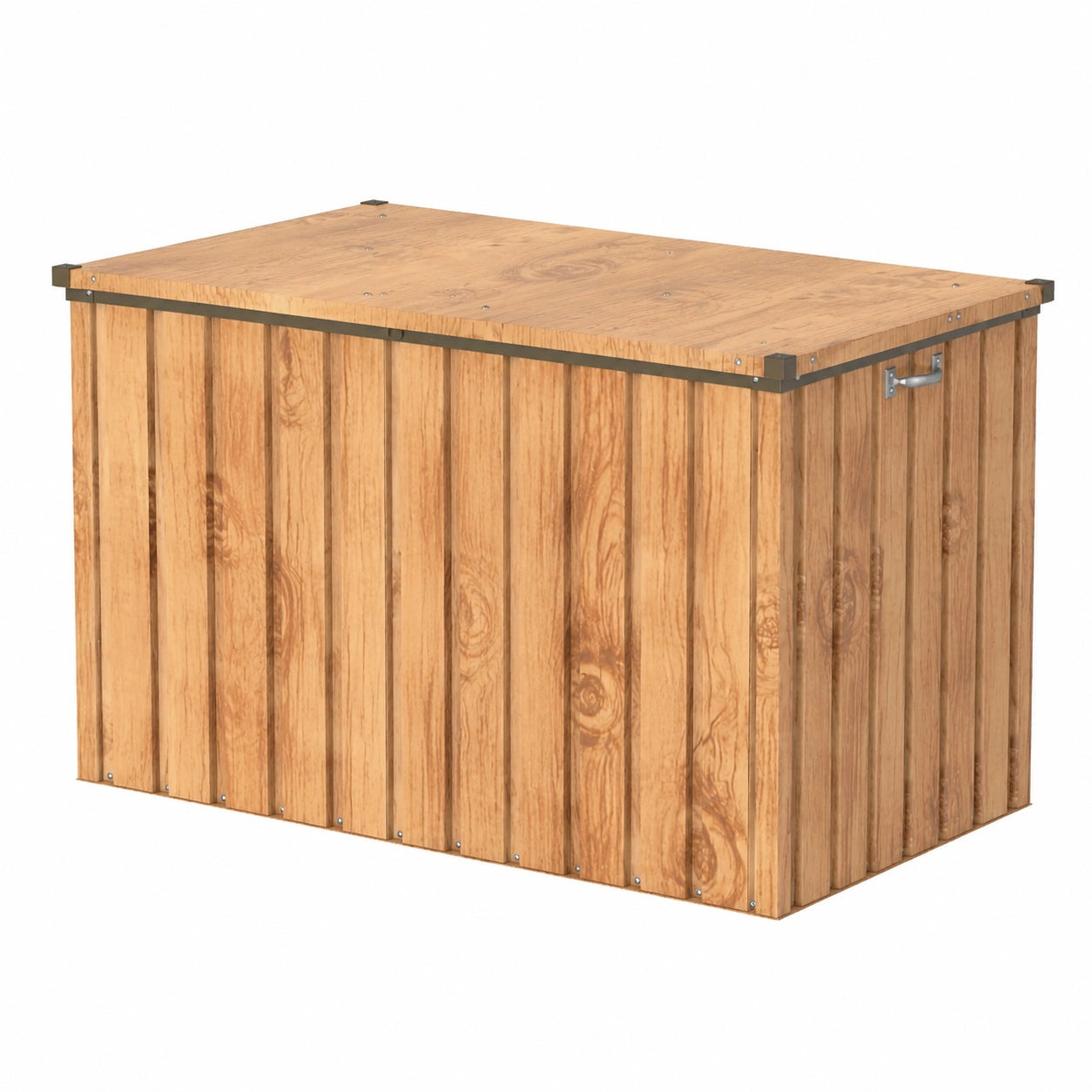 Metall Kissenbox 585L mit Gasdruckfeder und Schloss, wetterfeste Aufbewahrung