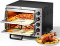 Piec do pizzy 2-piętrowy, 3000 W, kolor szary