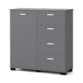 Praktischer Mehrzweckschrank mit 4 Schubladen - Dunkelgrau, 84x80x28cm